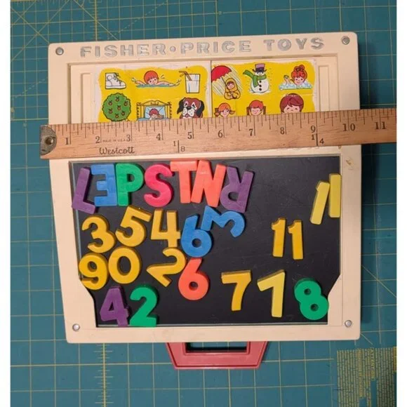 Fisher-Price School Days Desk Vintage Educational Toy Magnetic Letters Numbers - Picture 5 of 13